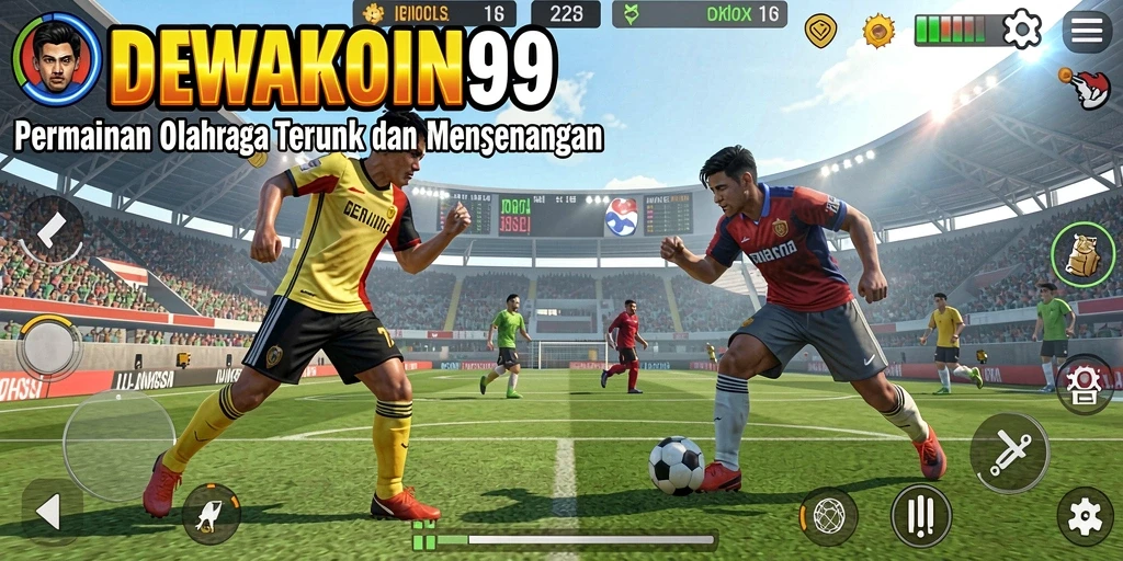 Tampilan permainan DEWAKOIN99 dengan aksi olahraga yang menyenangkan.