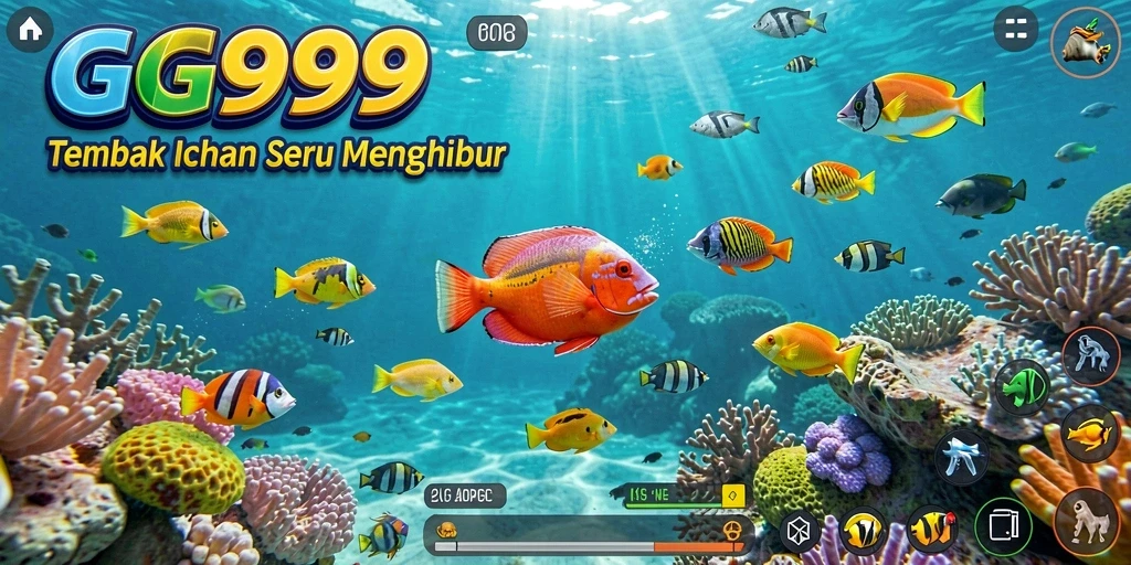 Screenshot gameplay GG999 menampilkan aksi tembak ikan yang seru.