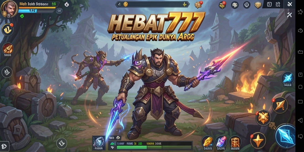 Tampilan aksi seru dalam gameplay HEBAT777 yang mendebarkan.