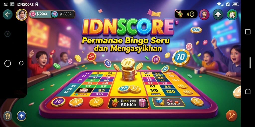 Tampilan permainan Bingo yang menyenangkan di IDNSCORE.