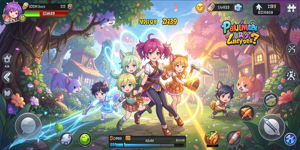 Tampilan spektakuler karakter dalam gameplay IDR89.