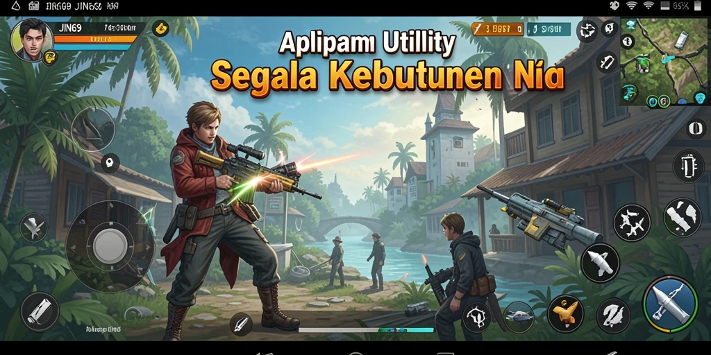 Tampilan antarmuka utama aplikasi JIN69 dengan fitur utility yang efisien.