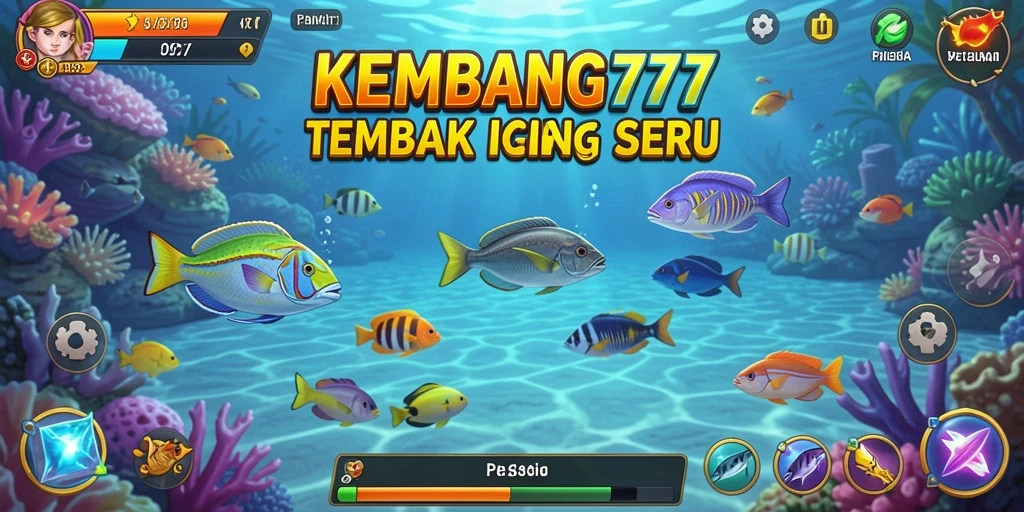Tampilan gameplay seru KEMBANG777 saat menangkap ikan.