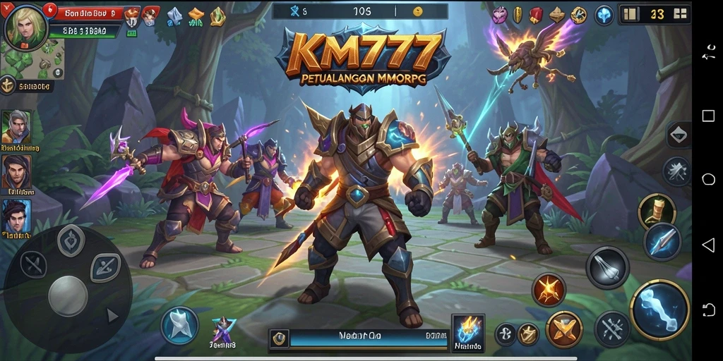 Tampilan gameplay mendebarkan di dunia MMORPG KM777.