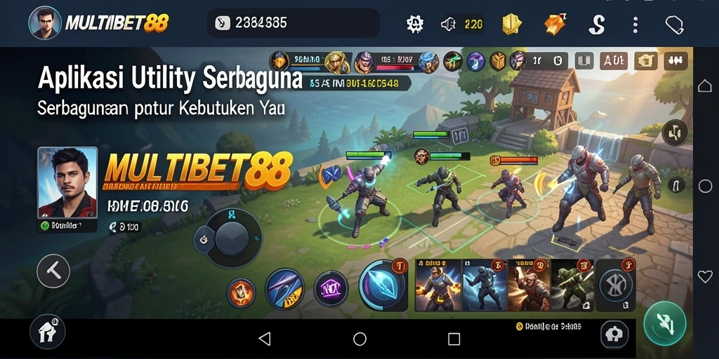 Tampilan utama aplikasi MULTIBET88 yang ramah pengguna.