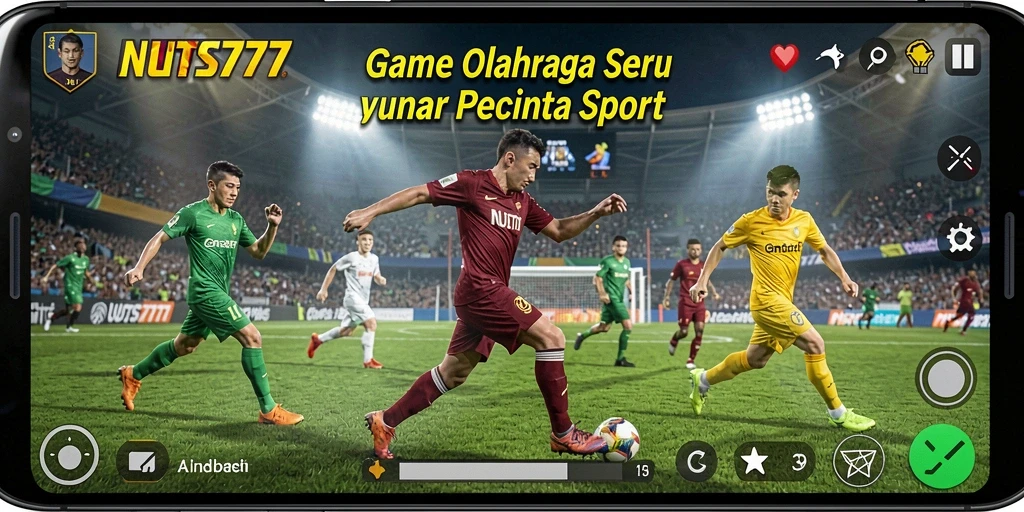 Screenshot NUTS777 menunjukkan intensitas gameplay olahraga yang mengasyikkan.