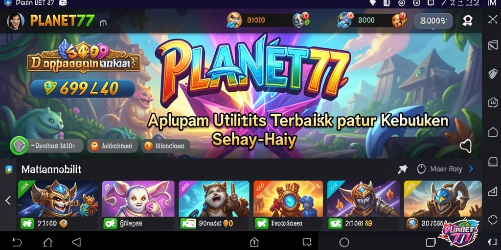 Tampilan antarmuka yang sederhana dan intuitif di PLANET77.