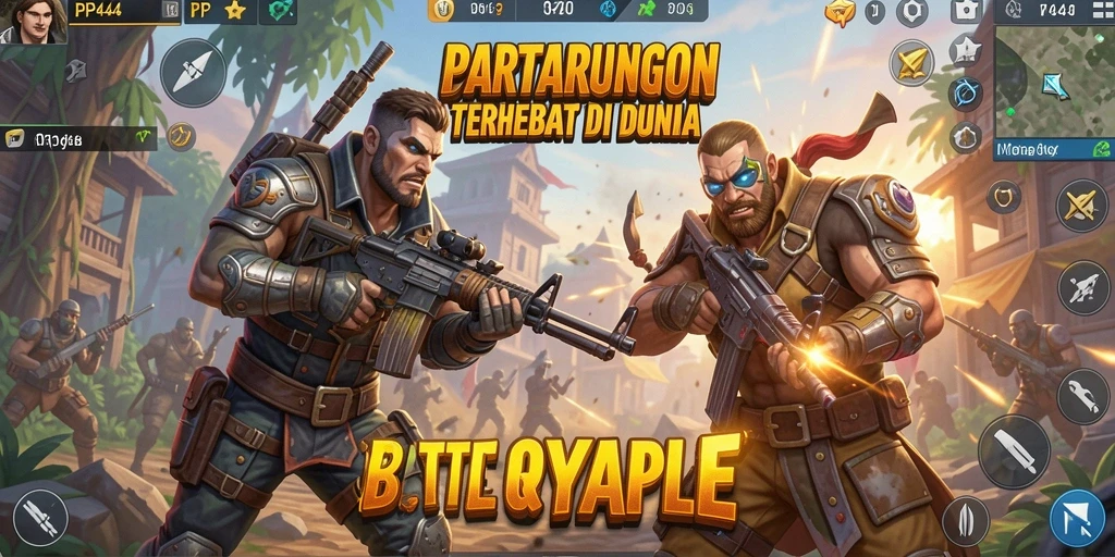 Cuplikan gameplay seru dalam PP444 di arena pertempuran Battle Royale.