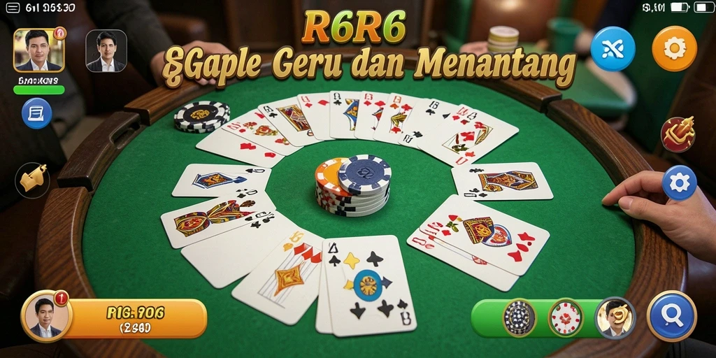 Screenshot gameplay R6R6 dengan aksi seru Gaple.