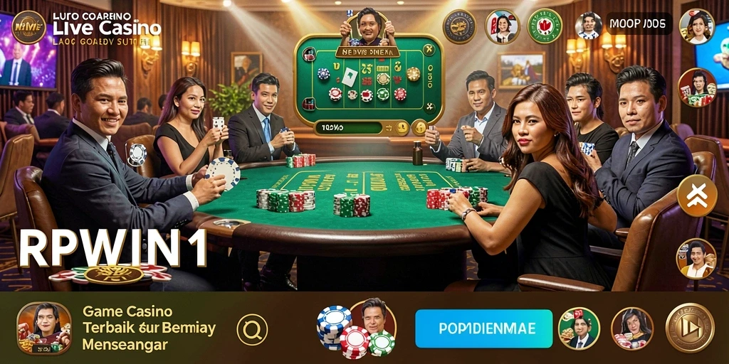 Tampilan menarik dari gameplay Live Casino di RPWIN1.