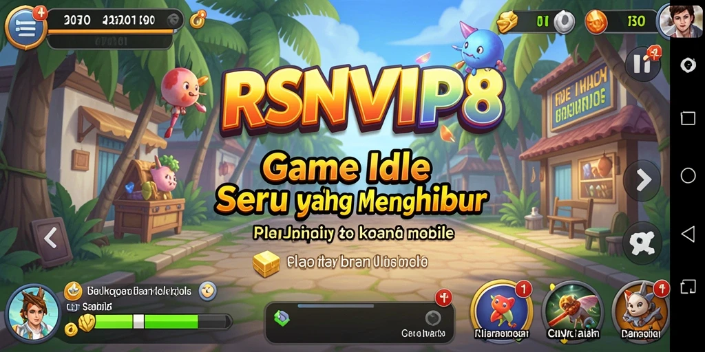 Tampilan gameplay RSNVIP8 yang menawan dalam momen bermain Idle.