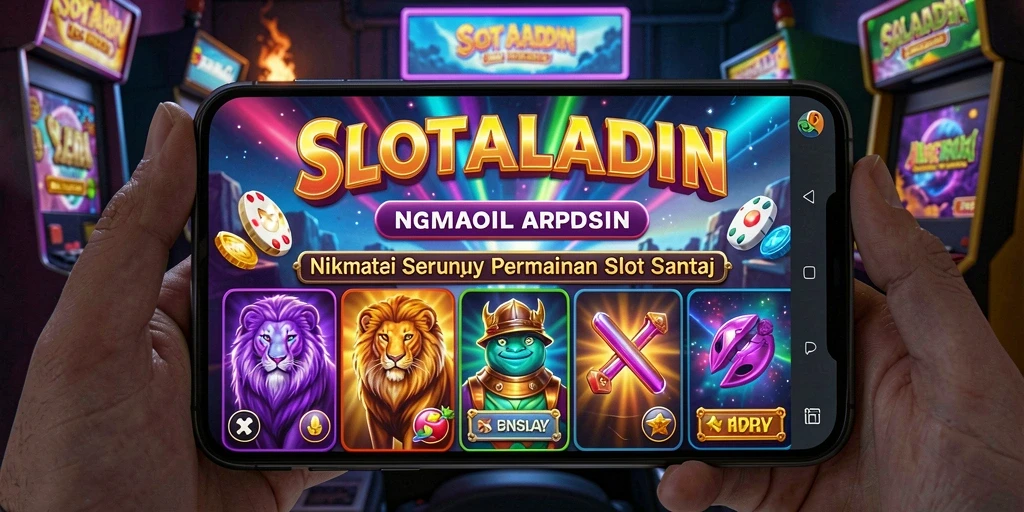 Tampilan menarik dari gameplay SLOTALADIN yang penuh warna.