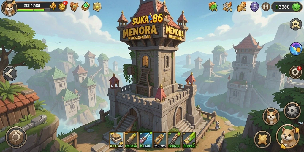 Screenshot SUKA86 menampilkan aksi seru dalam permainan Tower Defense.