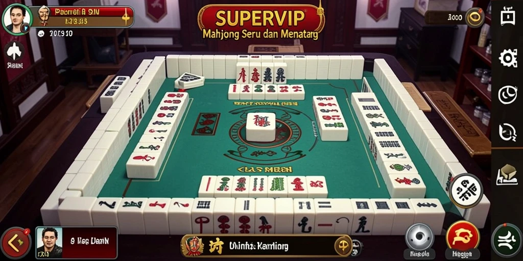 Tampilan gameplay Mahjong di SUPERVIP dengan grafis menarik.
