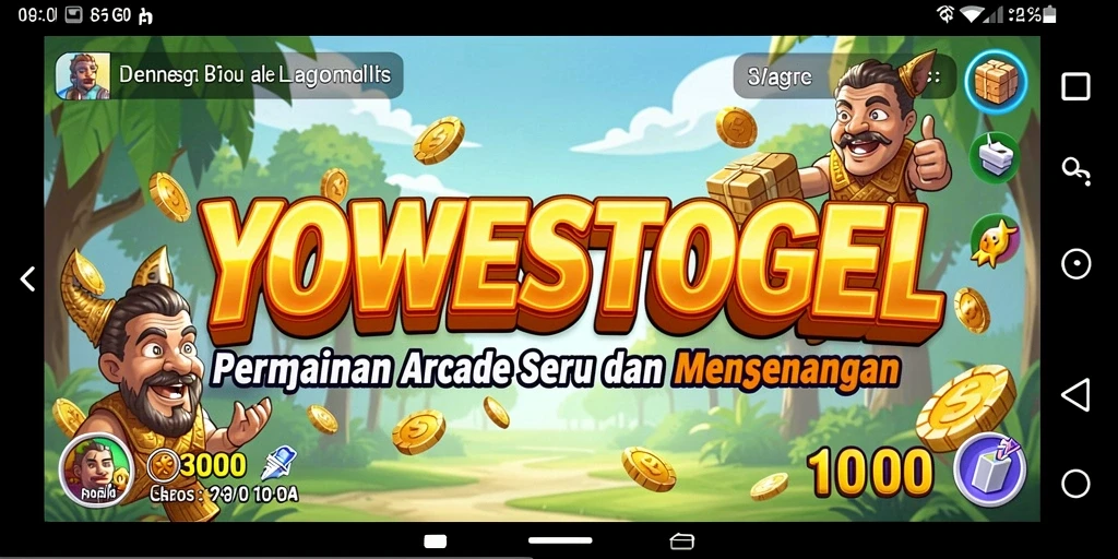 Tampilan utama permainan YOWESTOGEL yang penuh aksi.